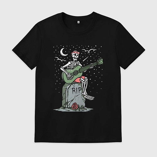 Мужская футболка Мелодия на кладбище / Черный – фото 1