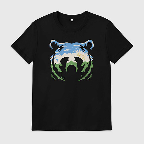Мужская футболка Башкирский медведь / Черный – фото 1