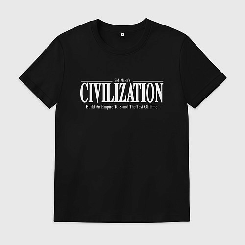 Мужская футболка Civilization - global strategy / Черный – фото 1