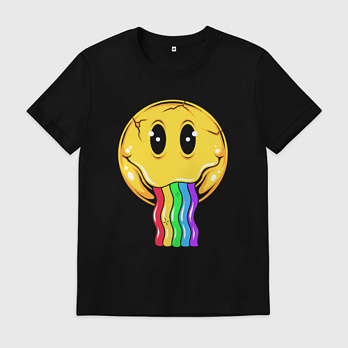 Мужская футболка Rainbow smile / Черный – фото 1