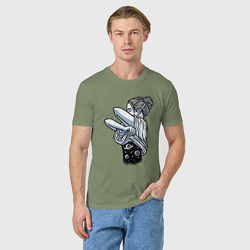 Мужская футболка Космическая красотка / Авокадо – фото 3