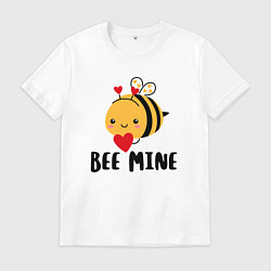 Футболка хлопковая мужская Будь моим, цвет: белый