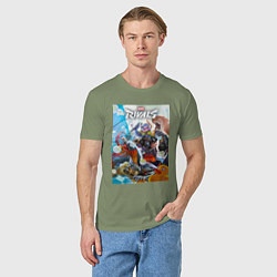 Футболка хлопковая мужская Персонажи - Marvel rivals, цвет: авокадо — фото 2