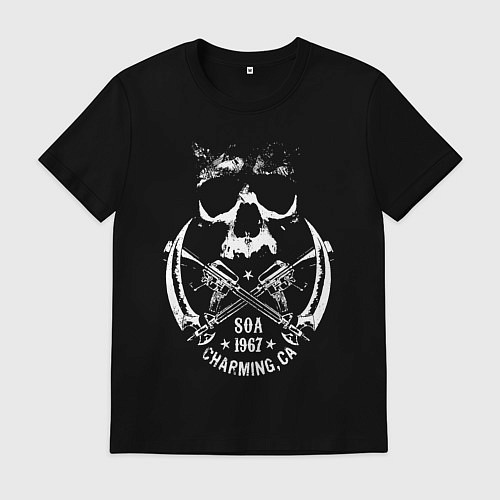 Мужская футболка Sons Of Anarchy - charming / Черный – фото 1