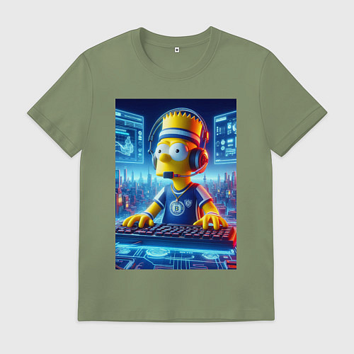Мужская футболка Cool Bart Simpson - esport / Авокадо – фото 1