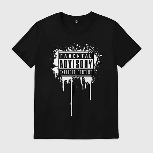 Мужская футболка Ненормативная лексика - откровенный контент / Черный – фото 1