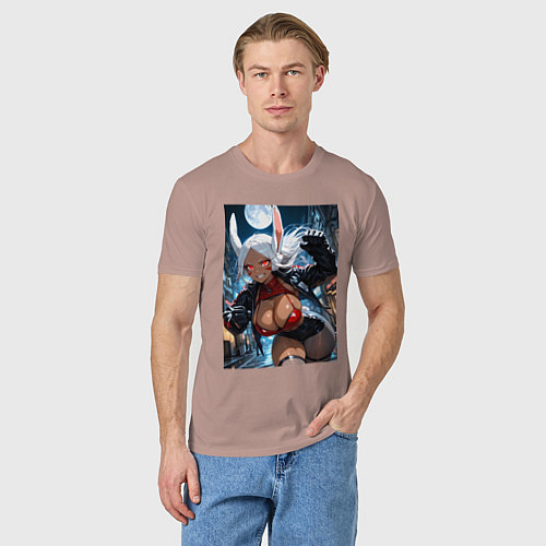 Мужская футболка Мирко из Моя геройская академия в неофициальном ко / Пыльно-розовый – фото 3