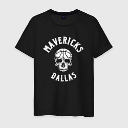 Футболка хлопковая мужская Mavericks Dallas, цвет: черный