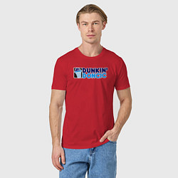 Футболка хлопковая мужская Dunkin Doncic, цвет: красный — фото 2