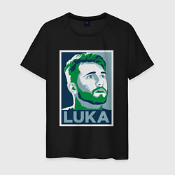 Футболка хлопковая мужская Luka Doncic obey, цвет: черный
