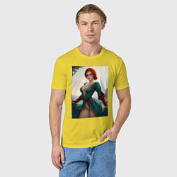 Футболка хлопковая мужская Трисс Меригольд Ведьмак 3, цвет: желтый — фото 2