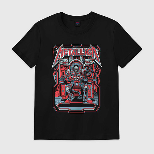 Мужская футболка Metallica - skeleton robot / Черный – фото 1