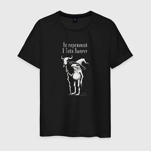 Мужская футболка Жаба волшебник целитель / Черный – фото 1