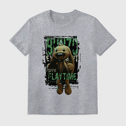 Футболка хлопковая мужская Кролик Бонзо из Poppy Playtime, цвет: меланж