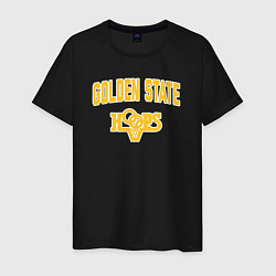 Футболка хлопковая мужская Golden State hoops, цвет: черный