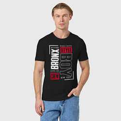 Футболка хлопковая мужская Bronx style, цвет: черный — фото 2
