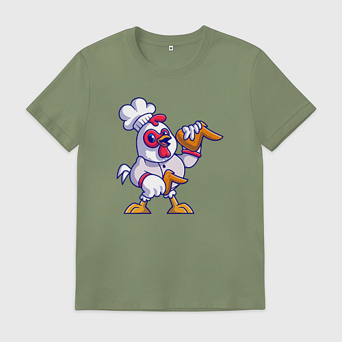 Мужская футболка Петушок повар / Авокадо – фото 1