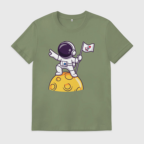 Мужская футболка Вперёд в космос / Авокадо – фото 1