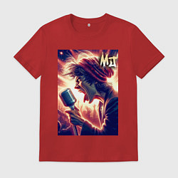 Футболка хлопковая мужская Mick Jagger is vocalist of the Rolling Stones, цвет: красный