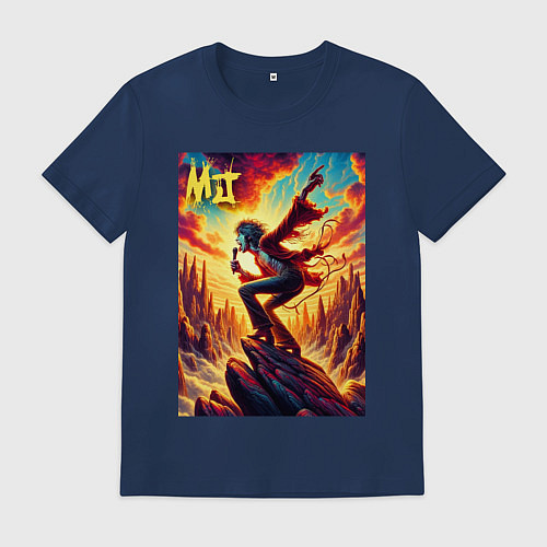 Мужская футболка Mick Jagger -mountain fantasy / Тёмно-синий – фото 1