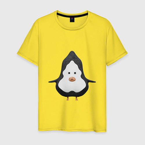 Мужская футболка Cartoon penguin character / Желтый – фото 1