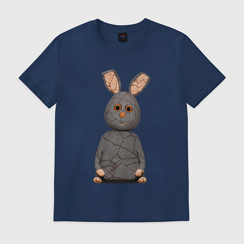 Мужская футболка Cartoon hare character / Тёмно-синий – фото 1