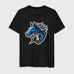 Футболка хлопковая мужская Mavericks team, цвет: черный
