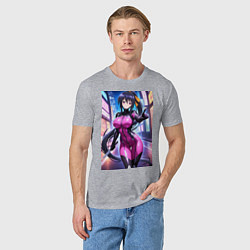 Футболка хлопковая мужская Акэно dxd в форме шпиона, цвет: меланж — фото 2