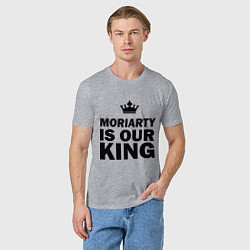 Футболка хлопковая мужская Moriarty is our king, цвет: меланж — фото 2