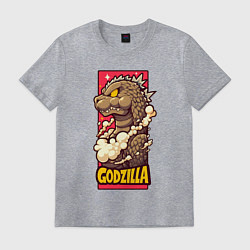 Футболка хлопковая мужская Pink godzilla, цвет: меланж