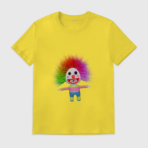 Мужская футболка Клоун мультфильм разноцветный / Желтый – фото 1