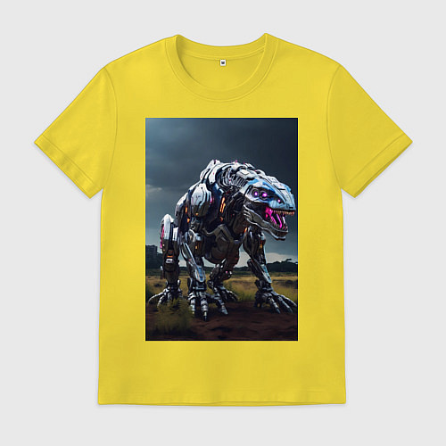 Мужская футболка Робот в стиле Horizon / Желтый – фото 1