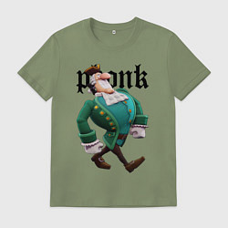 Футболка хлопковая мужская Остров сокровищ - Ливси идет под фонк, цвет: авокадо