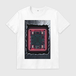 Футболка хлопковая мужская Что внутри, цвет: белый