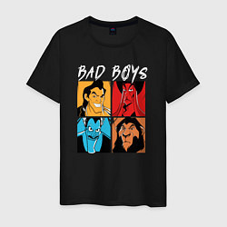 Футболка хлопковая мужская Bad boys, цвет: черный