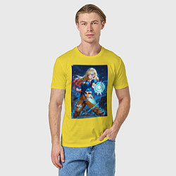 Футболка хлопковая мужская Марин Китагава косплей Dragon Ball, цвет: желтый — фото 2
