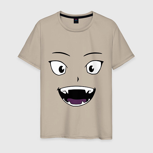 Мужская футболка Лицо вампира в стиле аниме / Миндальный – фото 1
