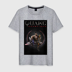 Футболка хлопковая мужская Quake champions Anarki, цвет: меланж