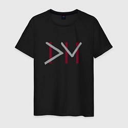 Футболка хлопковая мужская Depeche Mode - videos logo, цвет: черный
