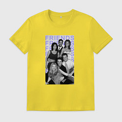 Футболка хлопковая мужская Сериал Друзья, цвет: желтый