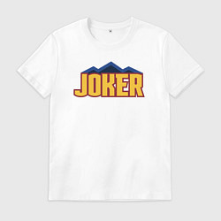 Футболка хлопковая мужская Nuggets Joker, цвет: белый