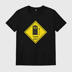 Футболка хлопковая мужская Tardis only, цвет: черный