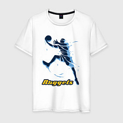 Футболка хлопковая мужская Nuggets baller, цвет: белый