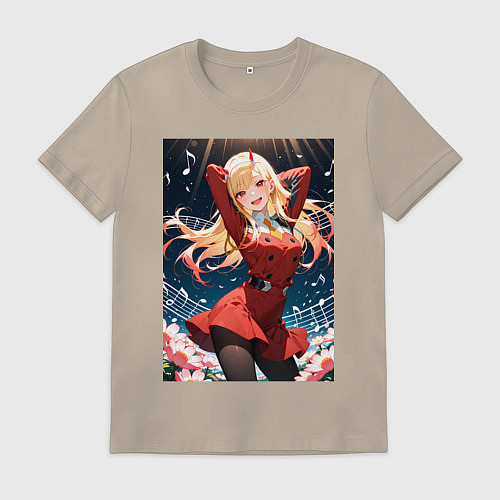 Мужская футболка Марин Китагава косплей 002 Darling in the Franxx / Миндальный – фото 1