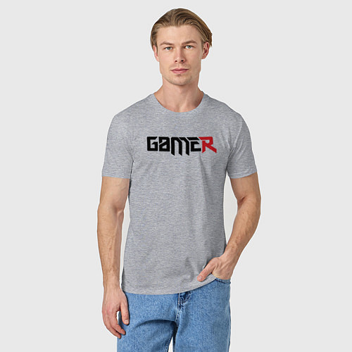 Мужская футболка Gamer / Меланж – фото 3