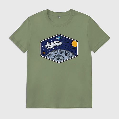 Мужская футболка Лунный шаттл / Авокадо – фото 1
