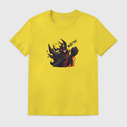Футболка хлопковая мужская Главный герой Dota 2, цвет: желтый