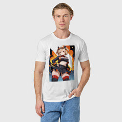 Футболка хлопковая мужская Burnice White Zenless Zone Zero, цвет: белый — фото 2