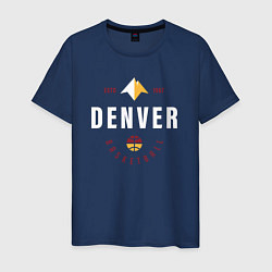 Футболка хлопковая мужская Denver basketball 1967, цвет: тёмно-синий