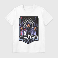 Футболка хлопковая мужская Counter-Strike плохой парень, цвет: белый